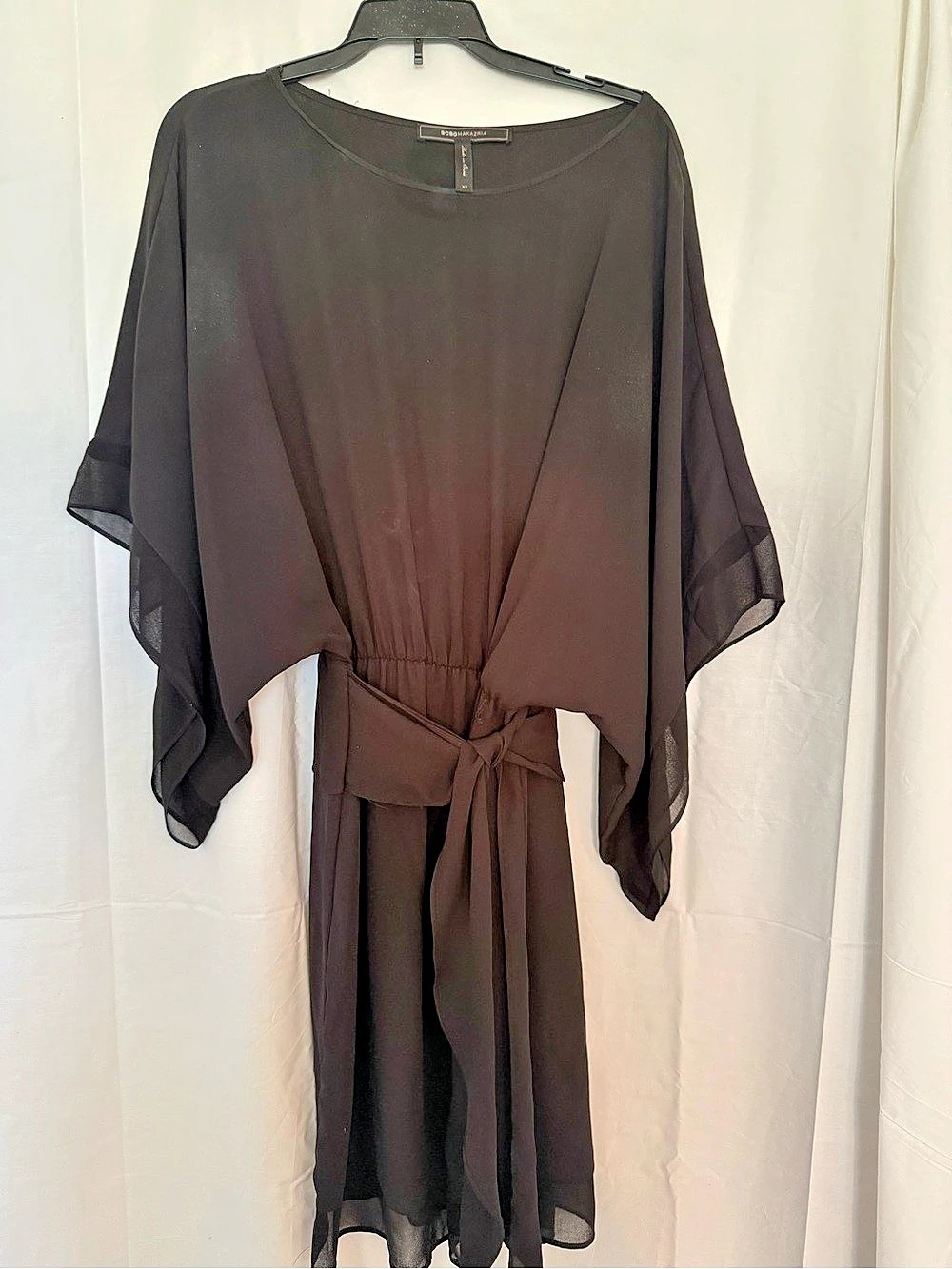BCBGMAXAZRIA Women's Black Midi Dress Size XS Like New